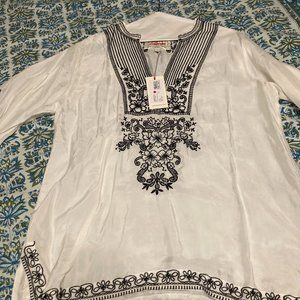 Johhny Was silk blouse